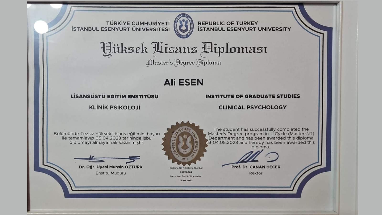 Yüksek Lisans Diploması